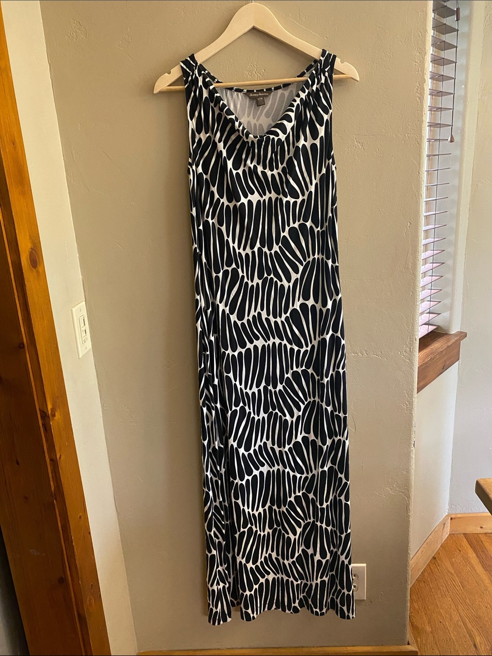 Tommy Bahama Black and White Printed Maxi Dress